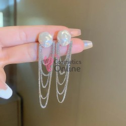 Cercei pentru dama moderni EARR09AA Argintii Set de 1 pereche cu perla